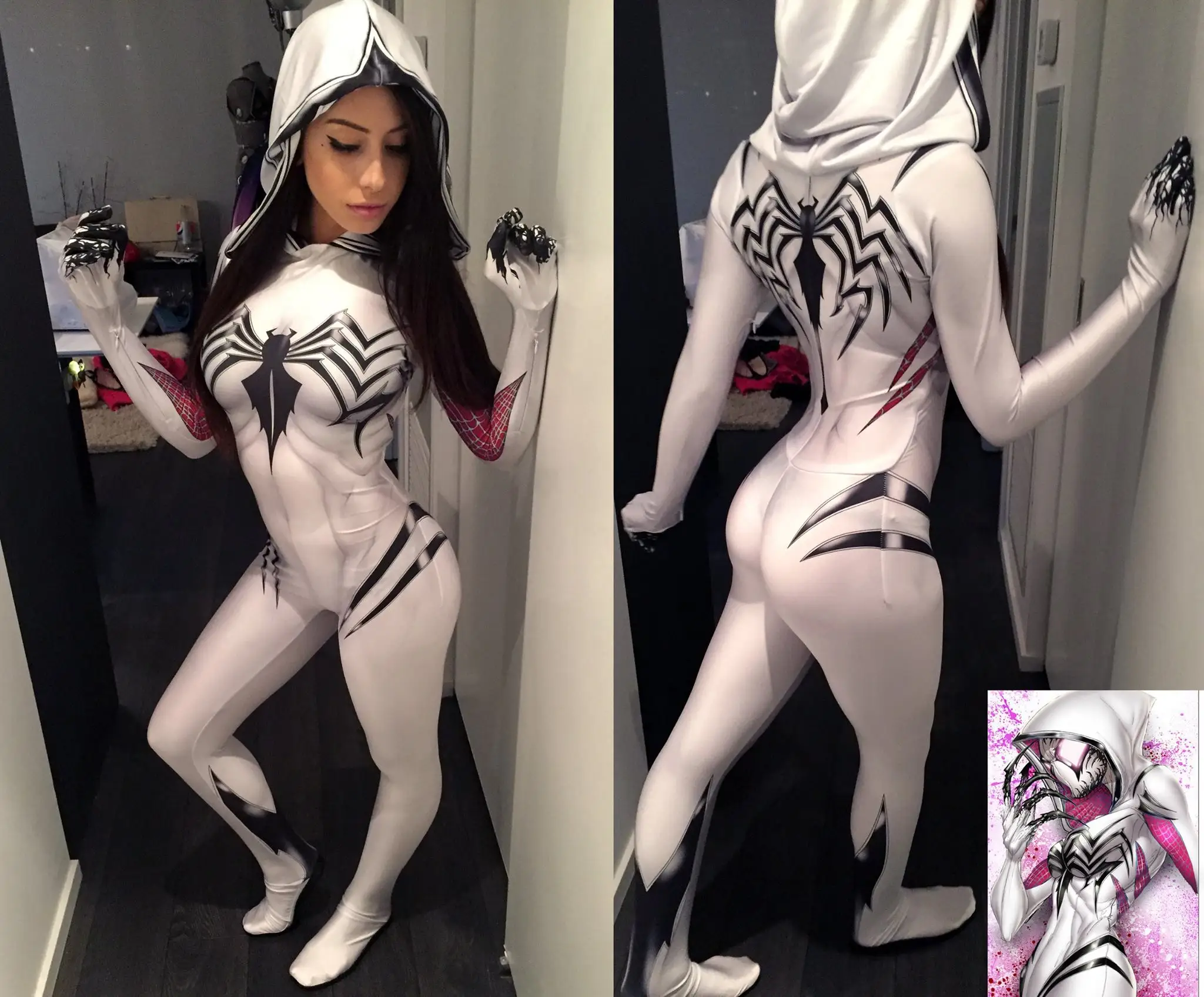 Костюм для косплея Gwen Stacy костюм анти-гвеном красный карнидж девушек и женщин