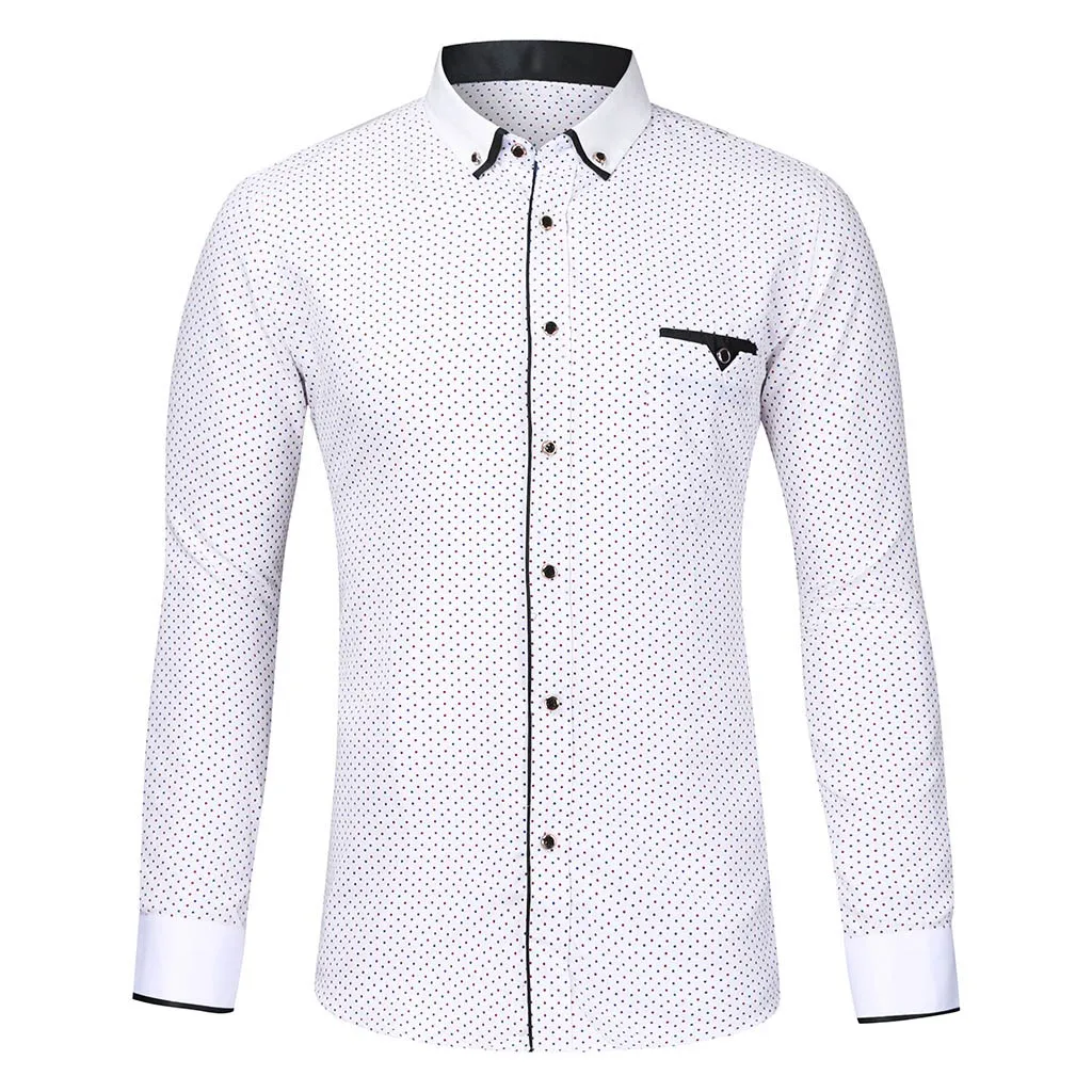 SAGACE многоцветная классическая мужская Повседневная рубашка с отворотом и