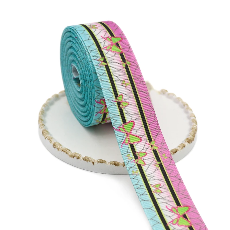 

50 Yards 1" 25MM Japanese Cartoon Printed Grosgrain Ribbons For Hair Bows DIY Handmade Materials Y2020120401