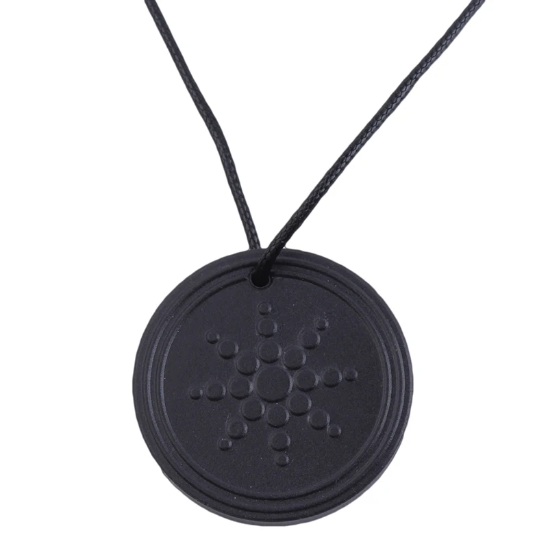 Новые женские и мужские ожерелья из квантового черного лавового камня с