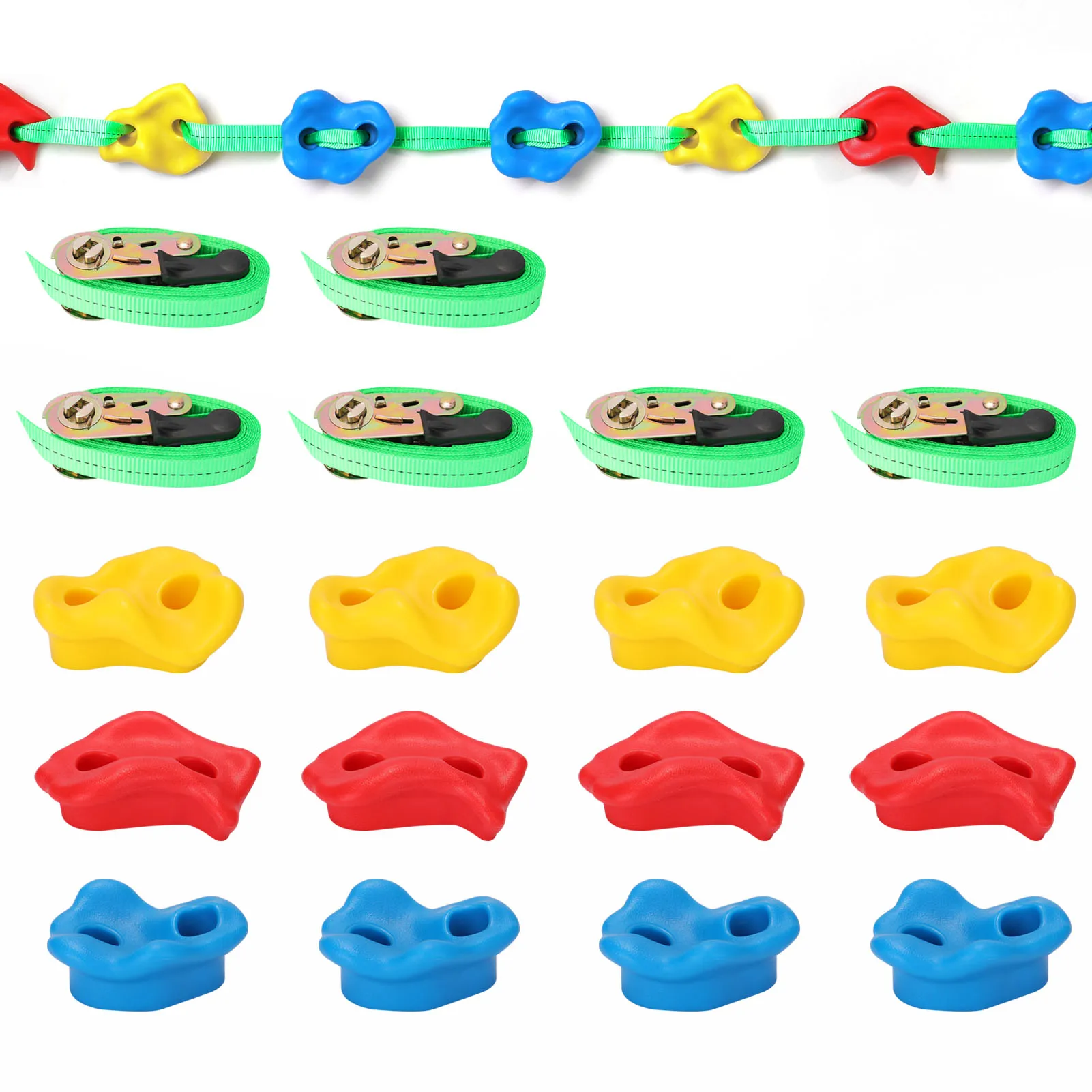 

Outdoor Children Climbing Training Rock Kit Plastics Double Hole Rock Kids Outdoor Camping Rock Accessories