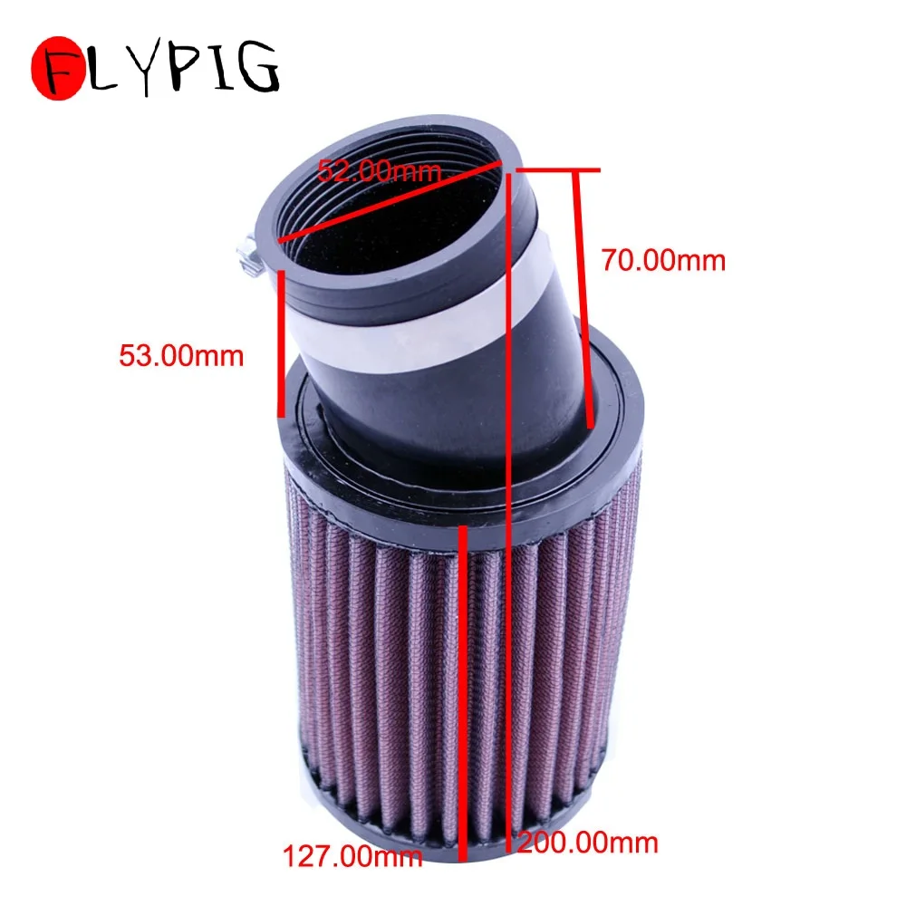 2017 Новый универсальный 52 мм RU 1780 мотоциклетный воздушный фильтр зажим на