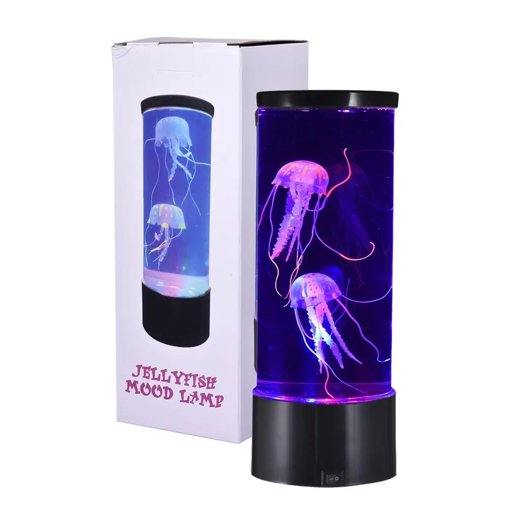 Big Size LED Jellyfish Light Table Desktop Decorative Night Lamp Children Kids Gifts Relaxing Mood Lamp For Home Bedroom Decor