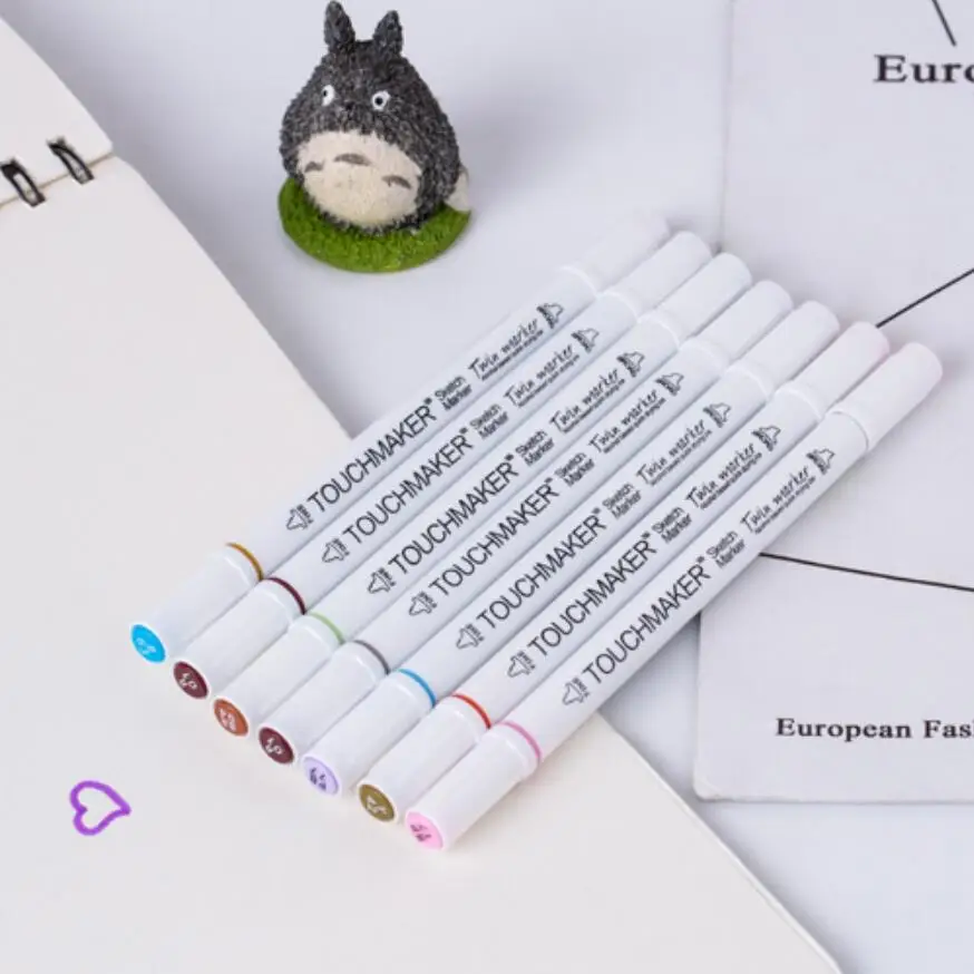 Профессиональный цветной маркер ручка Fineliner товары для рукоделия рисования Твин