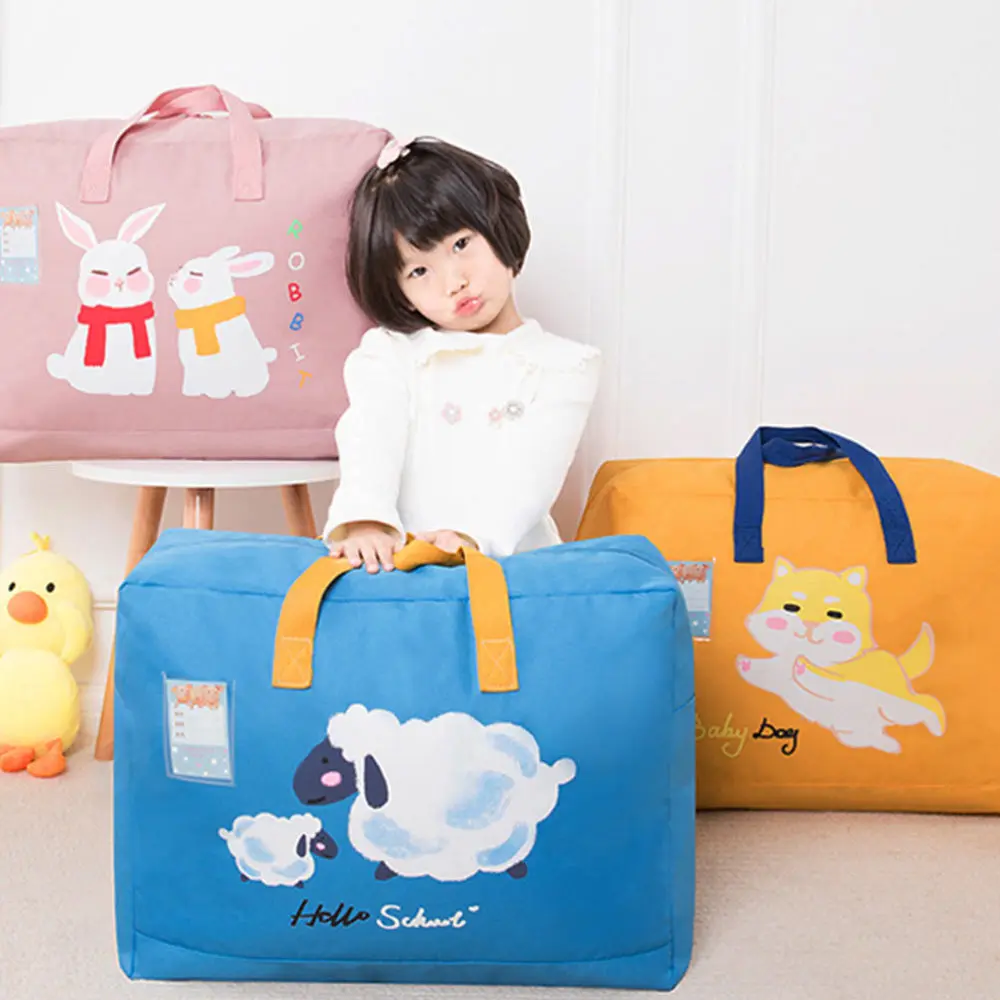 

1pc Household Quilt Organizer Bag Oxford Fabric Storage Bag Quilt Holding Bag