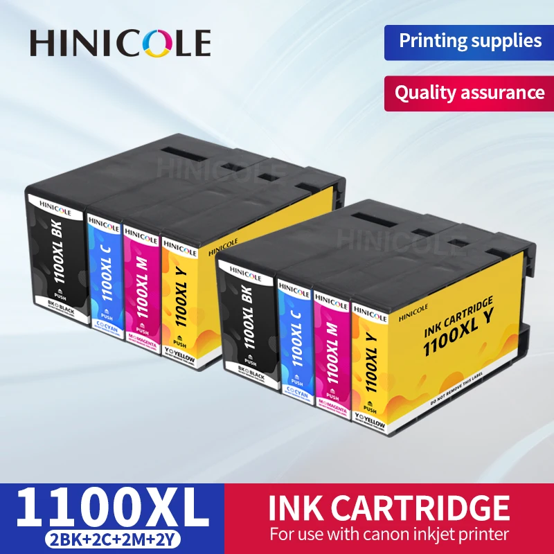 

Hinicole For Canon PGI-1100XL PGI1100 pgi 1100 xl Compatible Ink Cartridges For Canon MAXIFY MB2010 MB2110 MB2710 Printers
