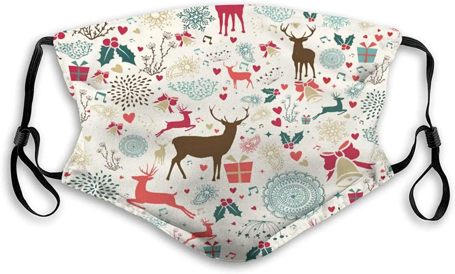 

Маска для лица Happy hanukka с блестящим фоном и оленем, дышащая маска с фильтром, пылевпитывающие пот, моющиеся многоразовые маски