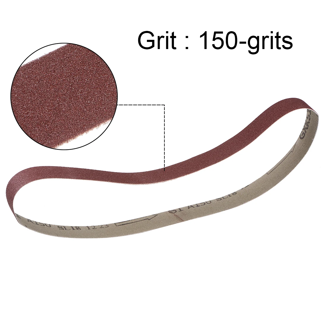 

uxcell 2pcs 1-inch X 30-inch(25mm X 765mm) Sanding Belt 150 Grit Aluminum Oxide to wood, plastic, fiberglass steel etc.