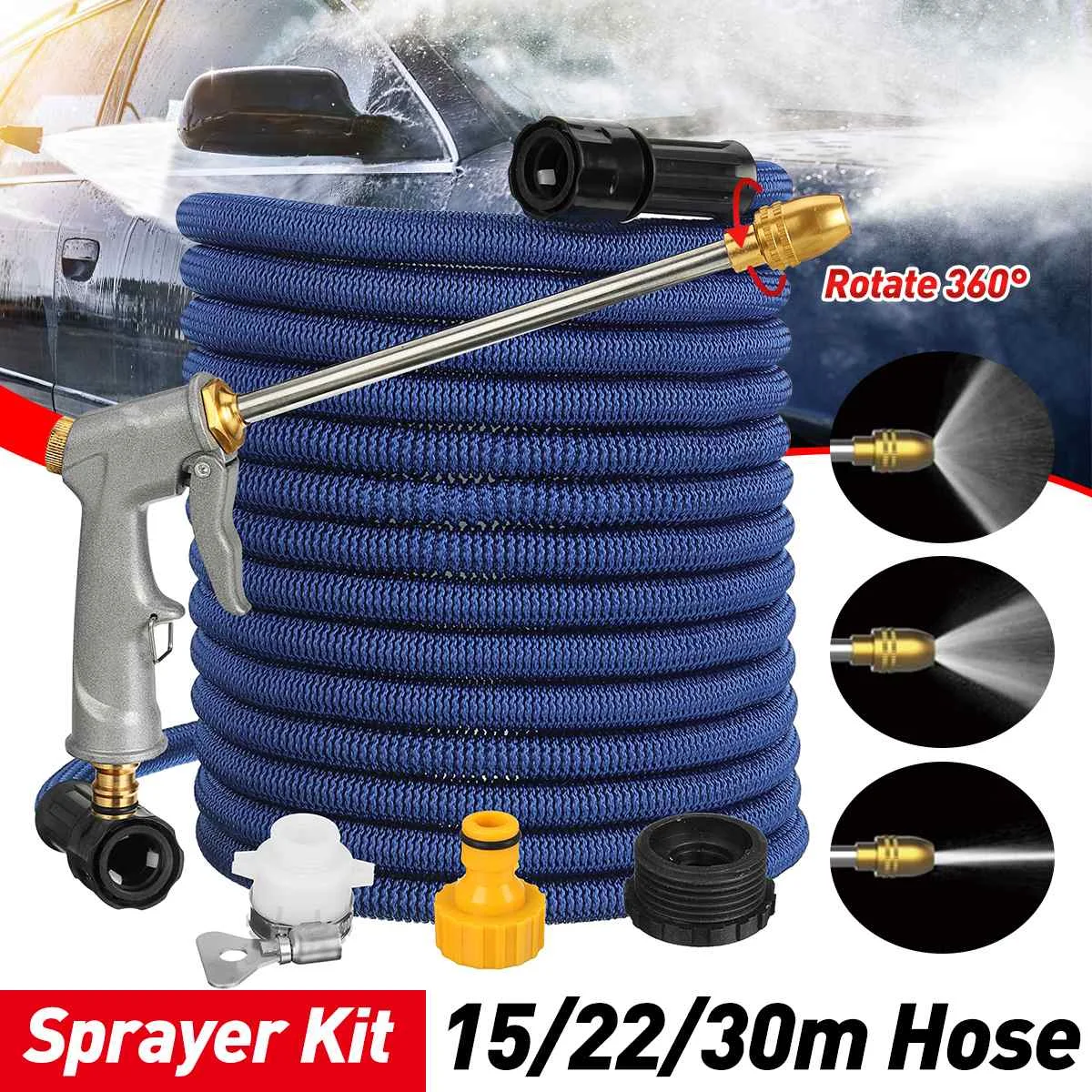 

Gardening Hose High Pressure Spray Gun Hose Car Washer Washing Machine Hose Gardening Watering Nozzle Cleaning Water Gun