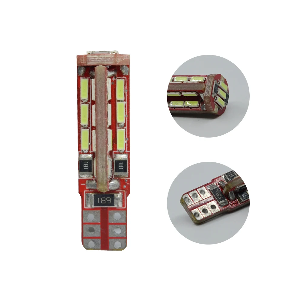 2 шт. T10 Canbus 19 SMD 3014 Светодиодный с W5W 6SMD 5730 194 168 белый 12V Авто Автомобильные