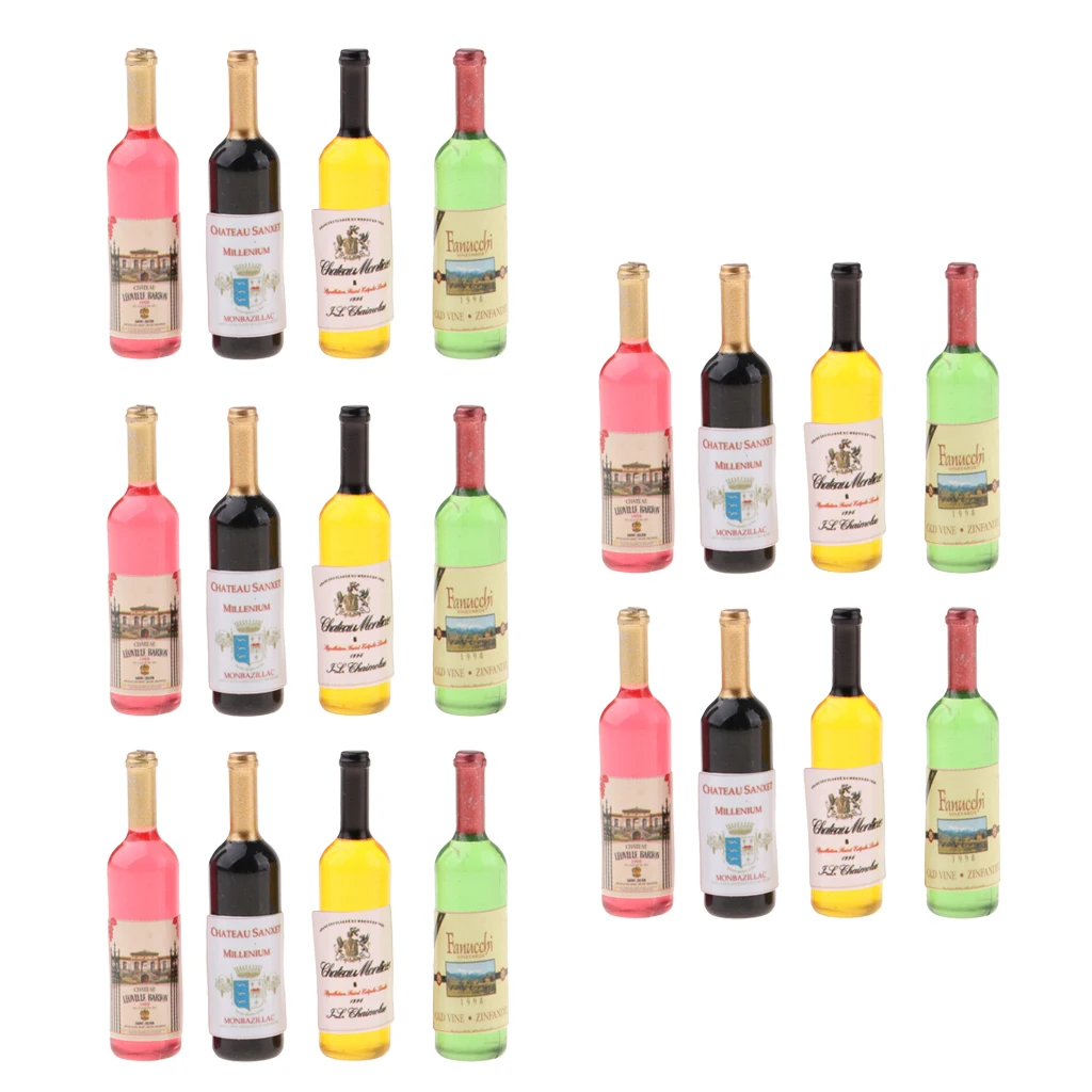 5 Set 1/12 Dollhouse Miniature Wine Bottles Champagne Kitchen Accs | Игрушки и хобби