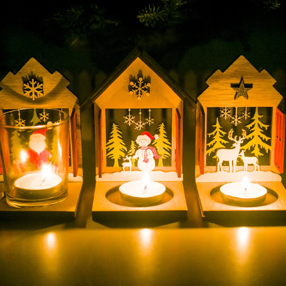 Декоративный Подсвечник рождественский дом подсвечник украшения Ремесла