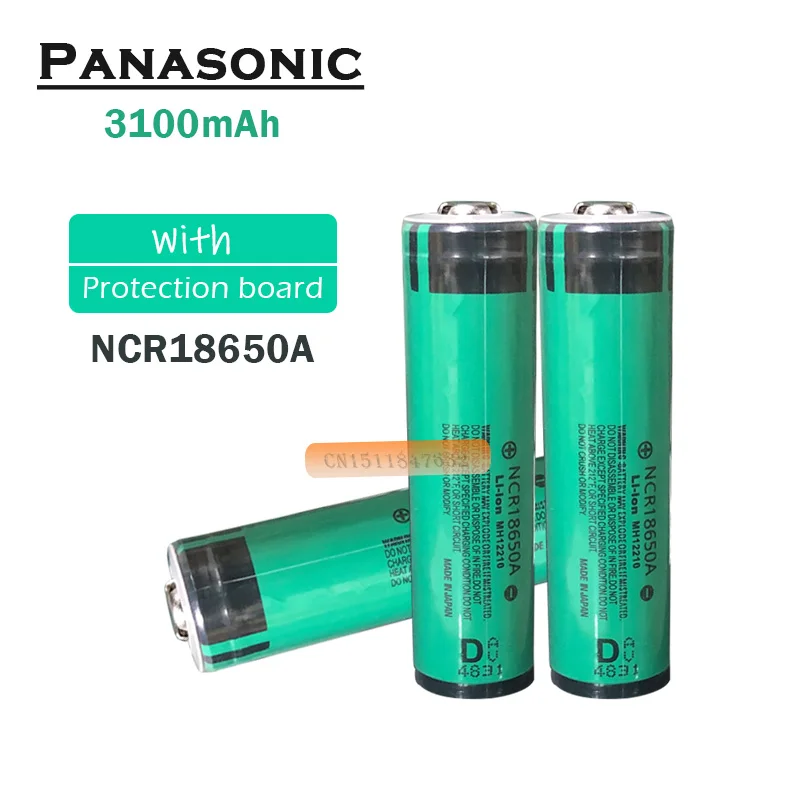 Новый оригинальный Panasonic NCR18650A 3100 мАч с защитной платой 3 7 В литиевая батарея для
