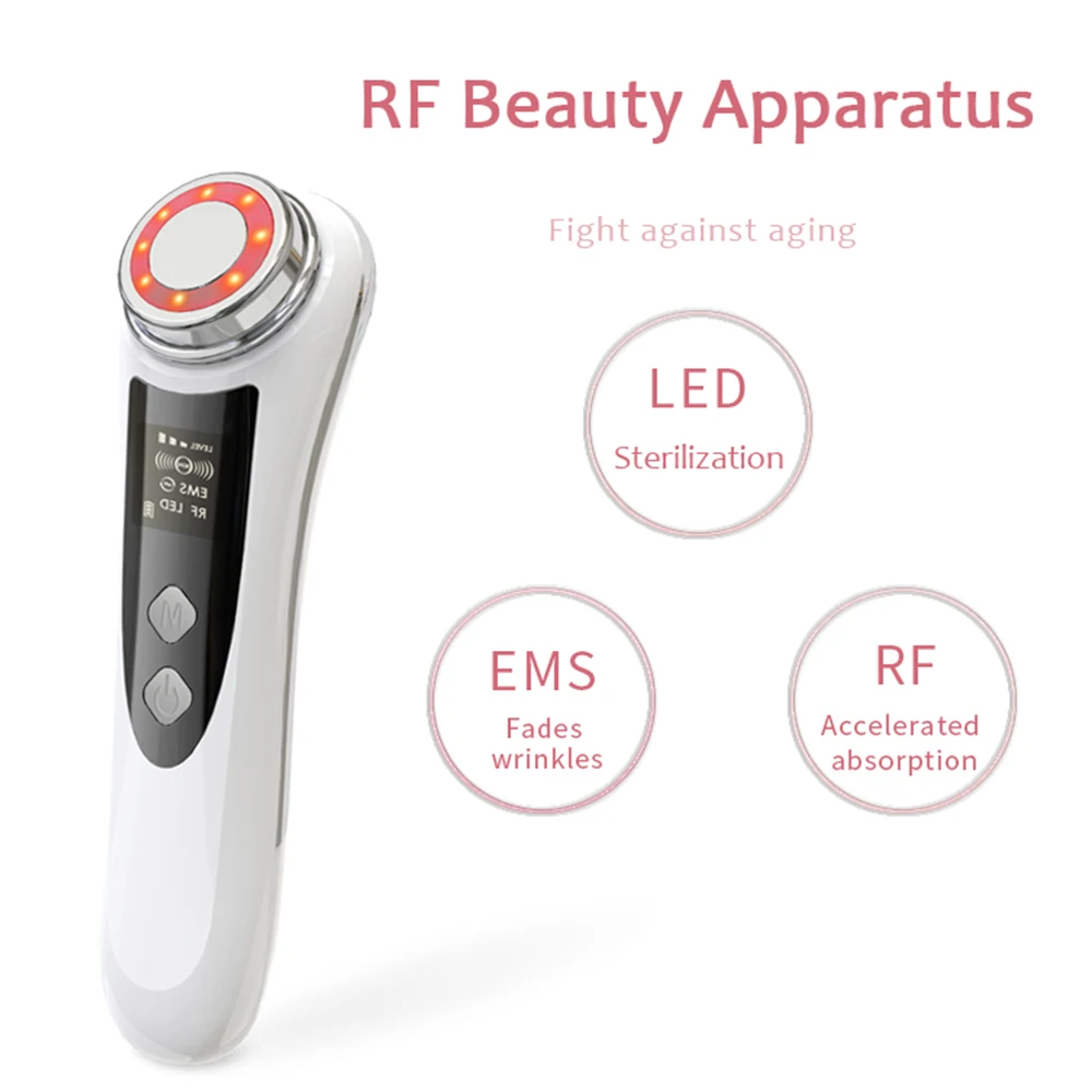 

LED Photon Face Radio Frequency Beauty Instrument EMS Radio Mesotherapy Facial Rejuvenation to Remove Wrinkles Radio Frequency