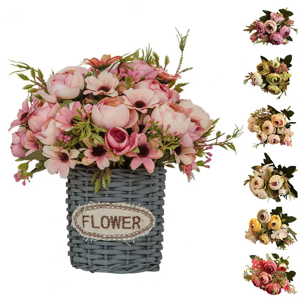 Искусственные цветы для невесты свадебные маленькие пионы в Европейском стиле