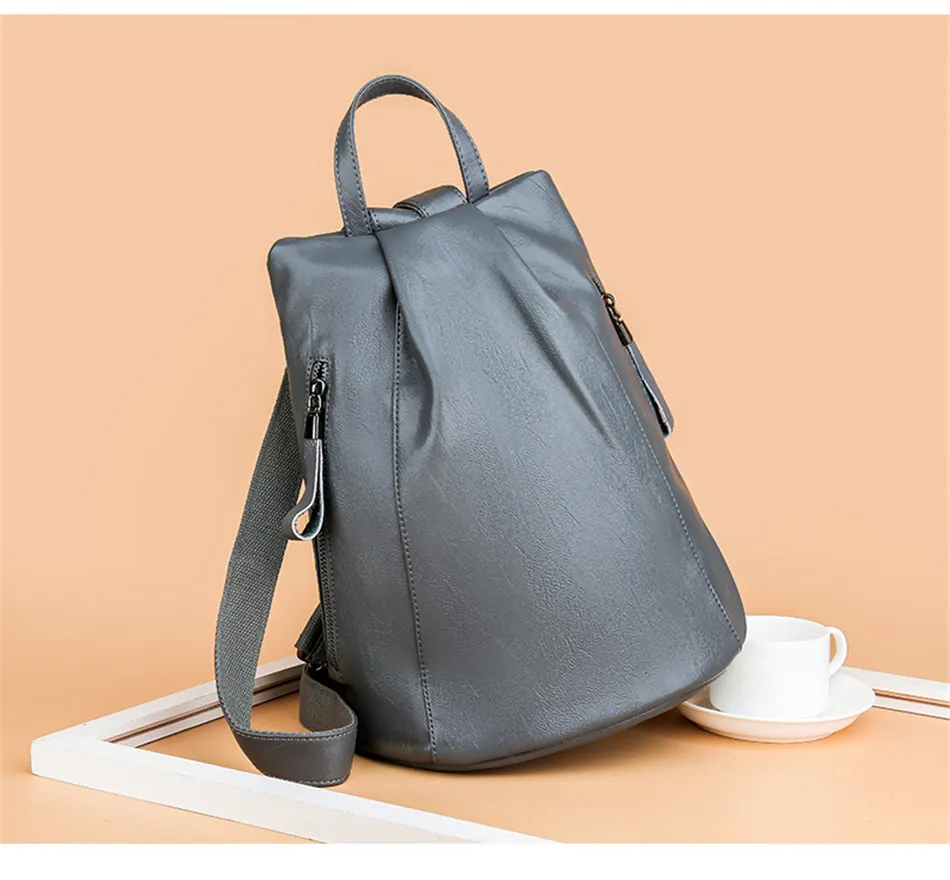 Женский кожаный рюкзак женская сумка на плечо Sac a Dos винтажный женский рюкзак высокого качества Школьные сумки высокой емкости школьные рюкзаки для девочек элегантный дизайн
