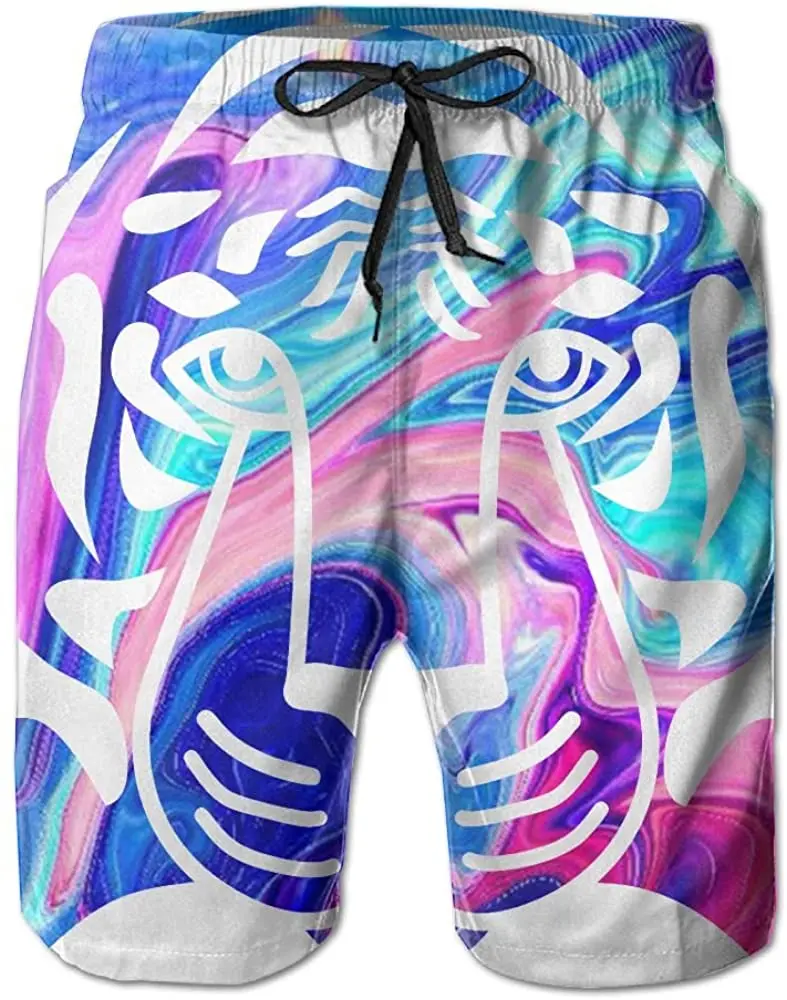 

Summer Shorts Men Fashion Beach Shorts Breathable Boardshorts Basketball Sweatpants Tiger Gorgeous