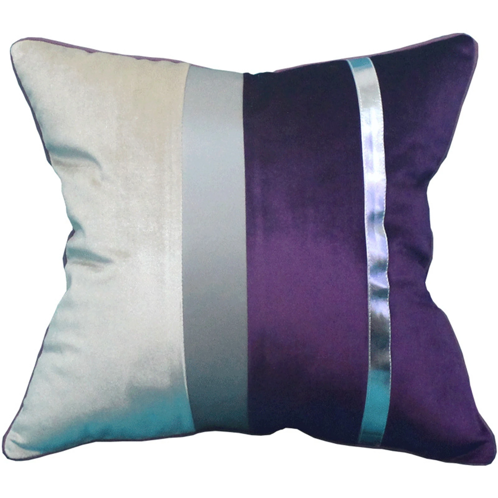 

Square Pillowcase Gold Bar Stitching, Simple Luxury Modern Style Furniture without Pillow Core