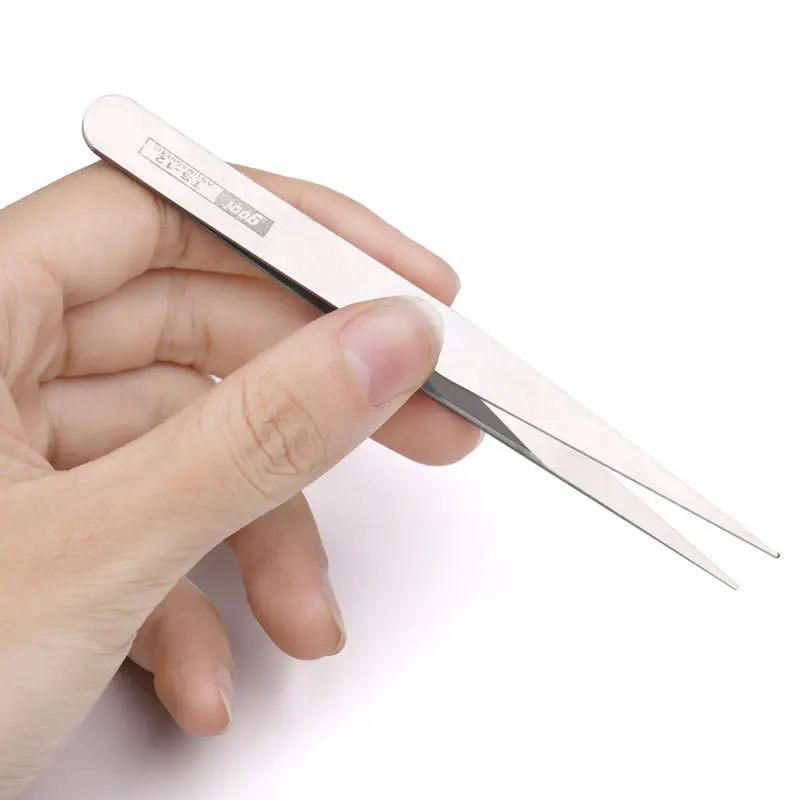 

Nail Tool Elbow Tip Tweezers Grafting Eyelashes Special Precision Tweezers Set Anti-static Stainless Steel Tweezers Nails