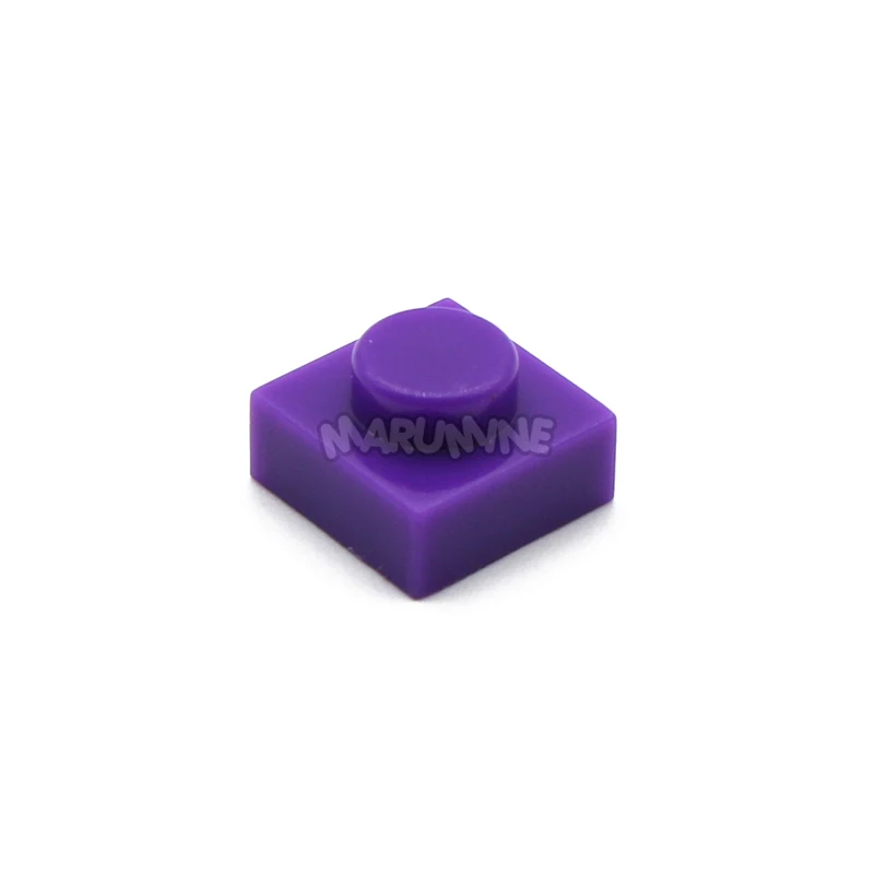 MARUMINE 500 шт. 1x1 кирпичи пластина 3D строительные блоки Пиксели картина детей развивающие обучающие игрушки - Цвет: Фиолетовый