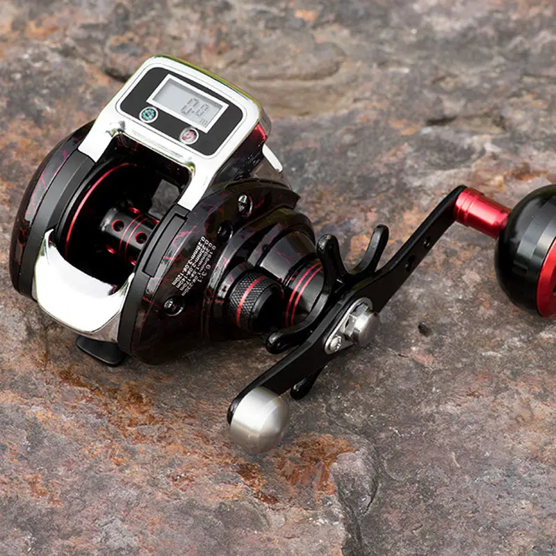 Новая Вращающаяся Рыболовная катушка цифровой дисплей металлический Гладкий
