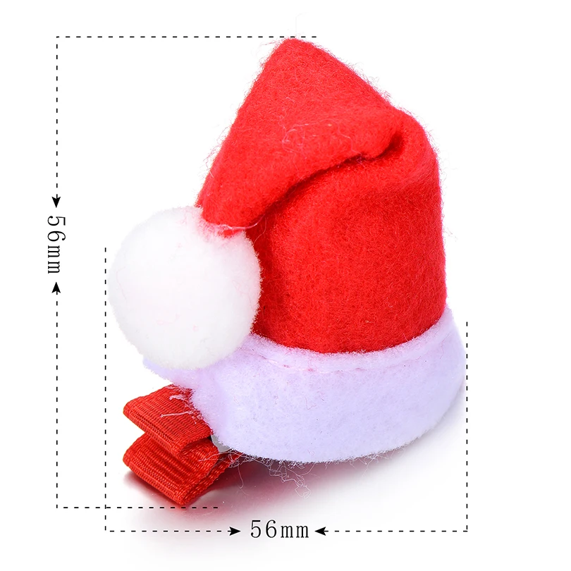 Милая Красная рождественская шапка заколка для волос женщин винтажные хлопковые