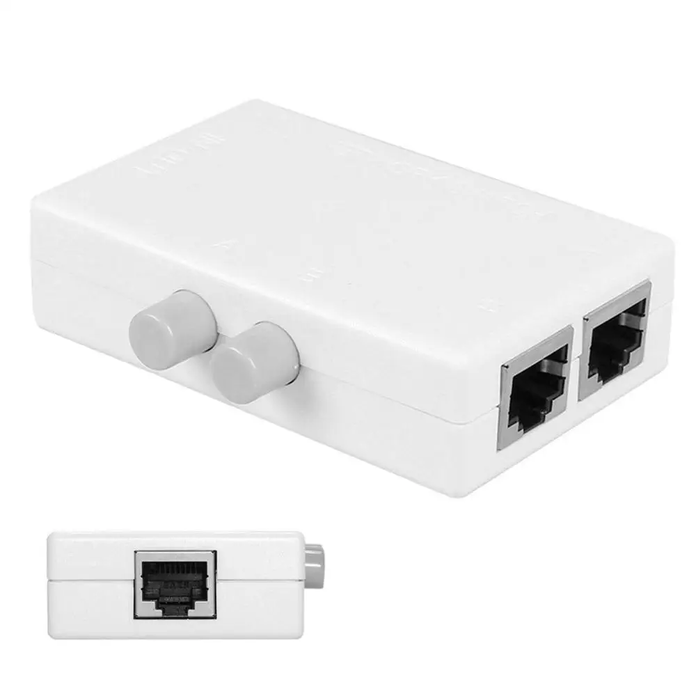 Сетевой коммутатор UTP STP 2 в 1 с портами RJ45 LAN CAT селектор внутренний и внешний