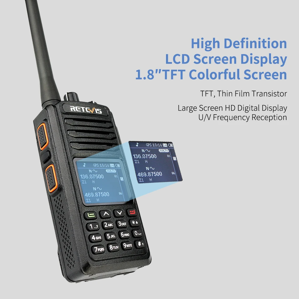 2 шт. Retevis RT52 Цифровой Dual Band gps DMR радио портативная рация VHF UHF Dual PTT до 4000 Каналы радиолюбителей КВ трансивер