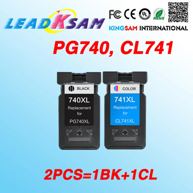 2x чернила caridge совместимые с PG740 CL741 PG 740 CL 741 для Pixma MX517 MX437 MX377 MG3170 MG2170| |