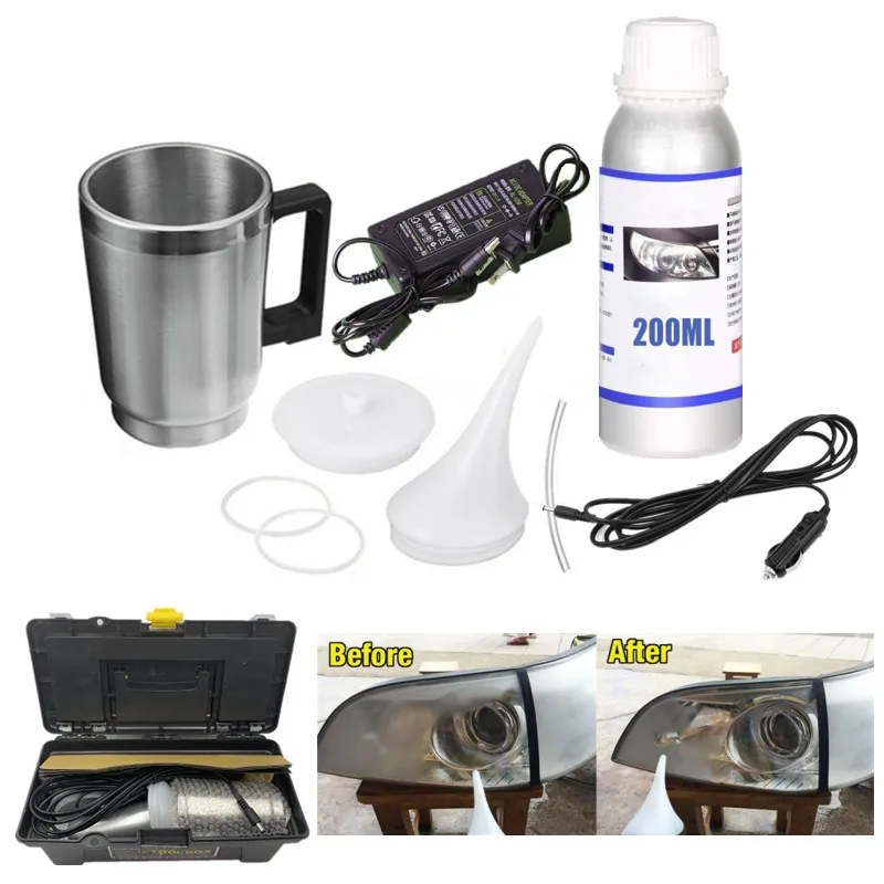 

Auto Headlight Repair Kit Headlamp Cleaning Polish Kit Headlight Renovation Polishing Head Light Restoration Car Polish Tool Set