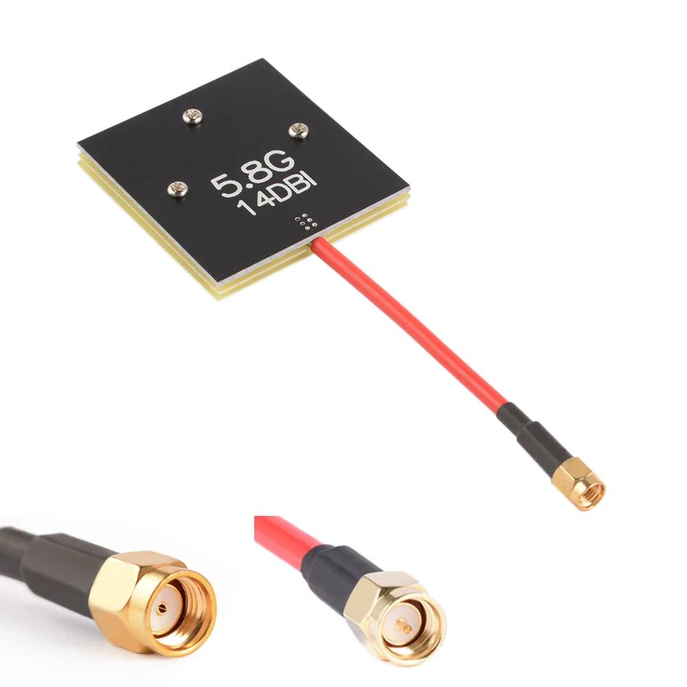 

RC 5.8G 14dBi High Gain Panel Antenna RC Multirotor Airplanes Antenna for Fixed-wing/Multicopter RPSMA / SMA Optional