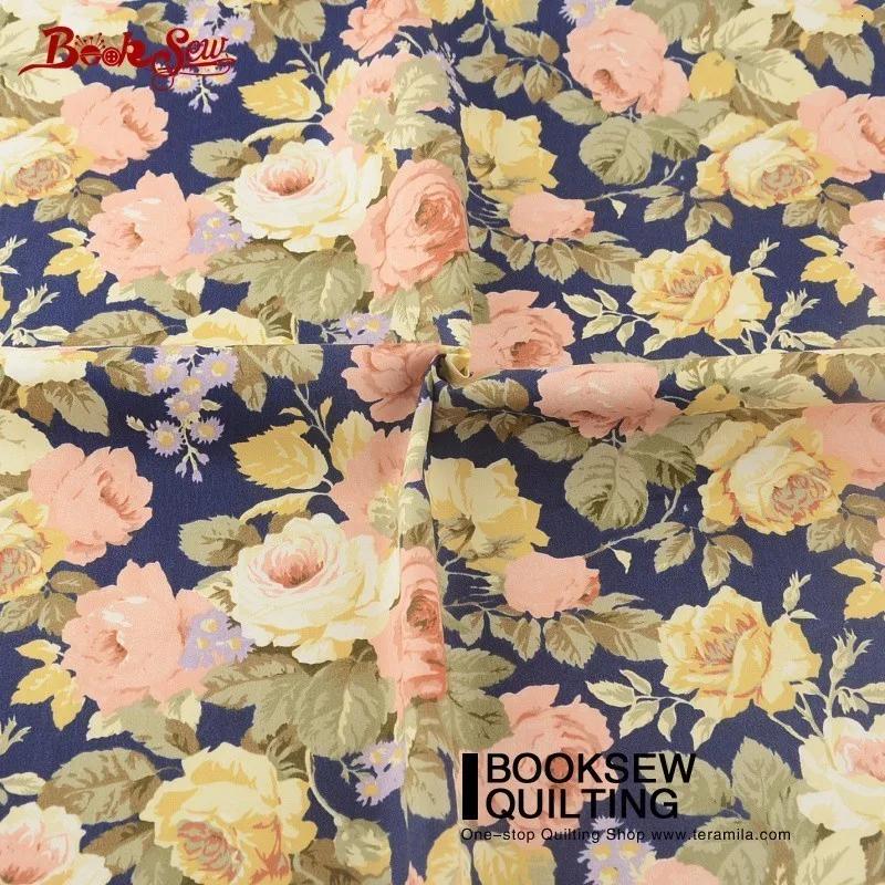 Booksew Telas De Algodon Para ткань для пэчворка Blue Meter Fabric шитья хлопчатобумажной саржевой