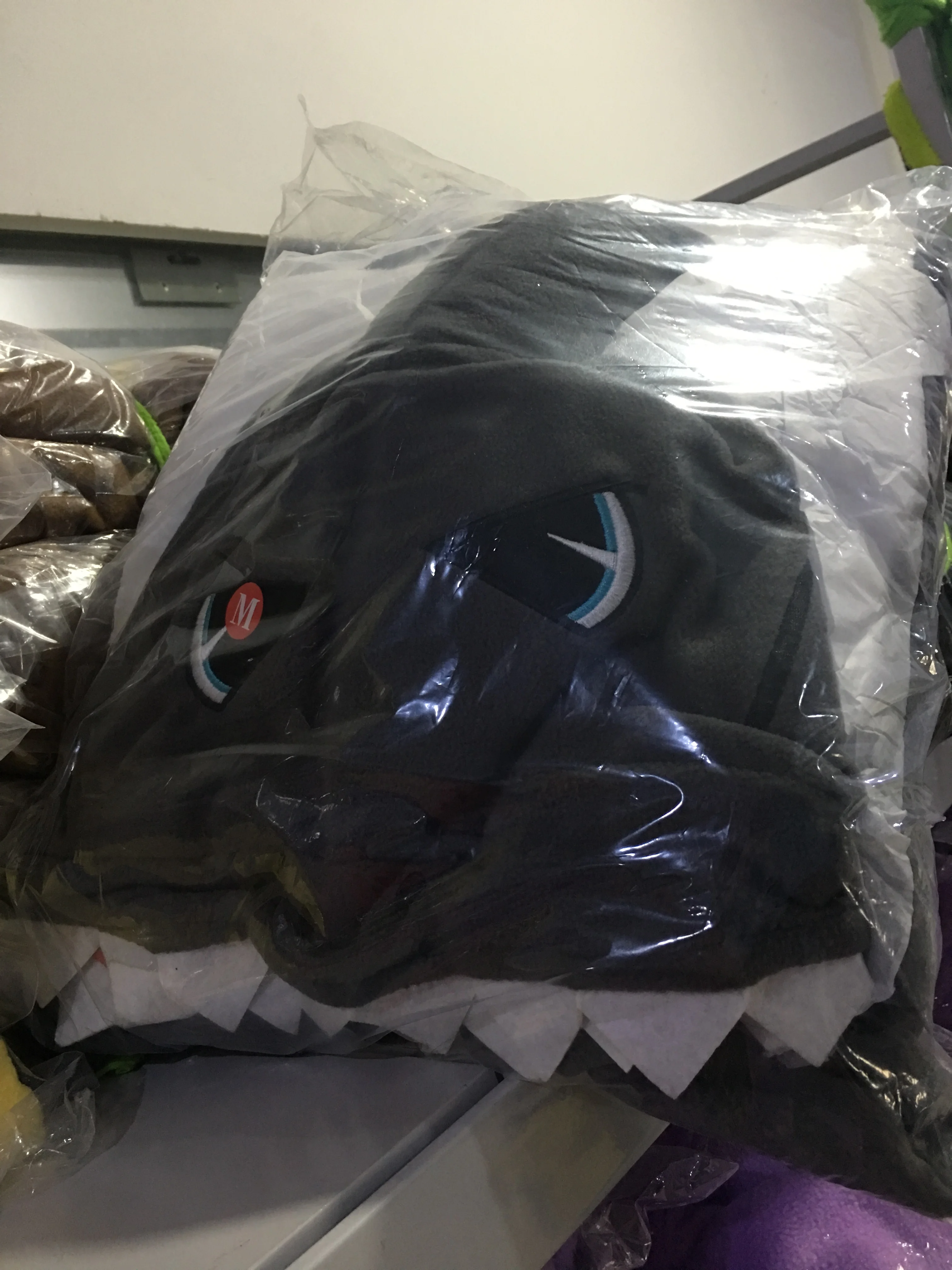 Пижама HKSNG для взрослых с акулой и кигуруми Серый Свободный комбинезон длинным