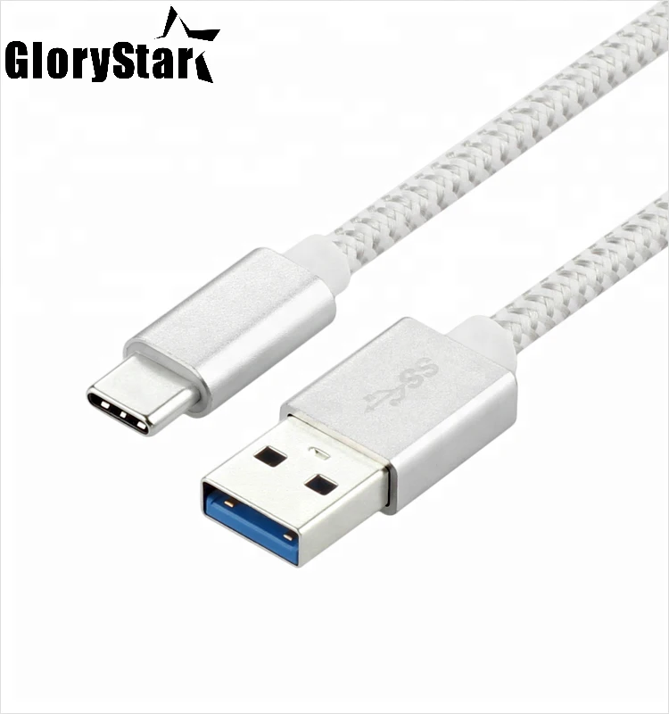 GloryStar 2020 Топ продавец Плетеный Дата кабель USB 3 1 Тип C алюминиевый корпус