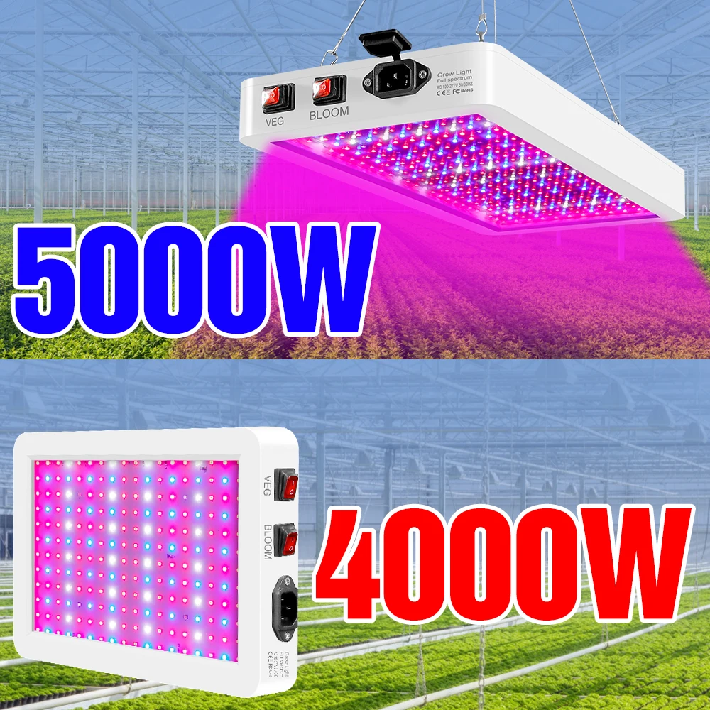 

Full Spectrum LED Grow Light 220V Plant Lamp 110V Hydroponic Bulb 4000W 5000W Greenhouse Fito Lamps Vegs Flower Growth Tent Box
