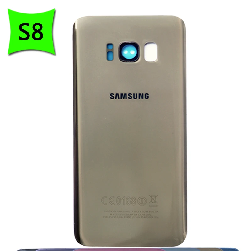 Для samsung Galaxy S8 Plus G950 G955 задняя крышка батарейного отсека стеклянный корпус для S8P S8 задняя крышка батарейного отсека
