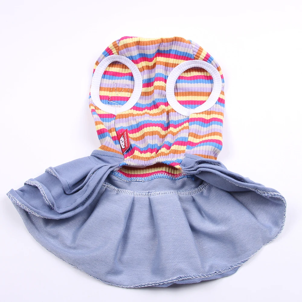 Одежда для собак платье в полоску с короной дизайнерская юбка кошек и щенков