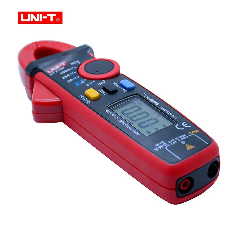 Мини цифровой клещи UNI T UT210E True RMS Авто Диапазон 2000 Граф ЖК дисплей мультиметров