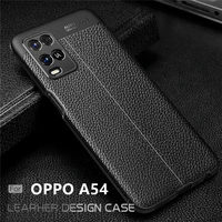 for oppo a54 case for oppo a54 capas coque shockproof tpu bumper luxury soft phone cover leather for fundas oppo a54 cover 6 51