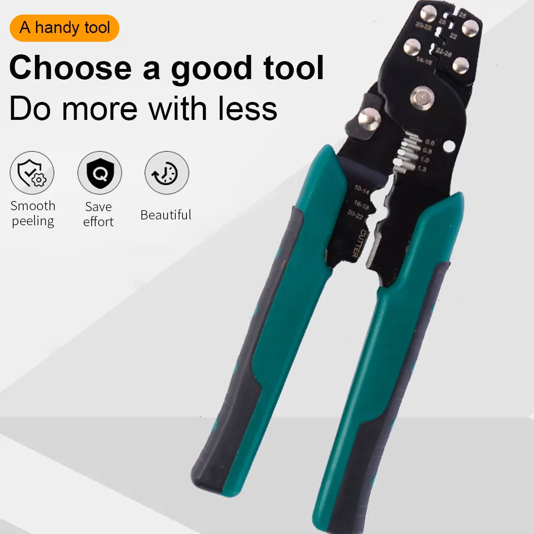 

10-26AWG 8 inch Crimping Tool Crimping Plier Wire Stripper Cutter Crimper Wire Tool Quadrilateral Tube Bootlace Terminal