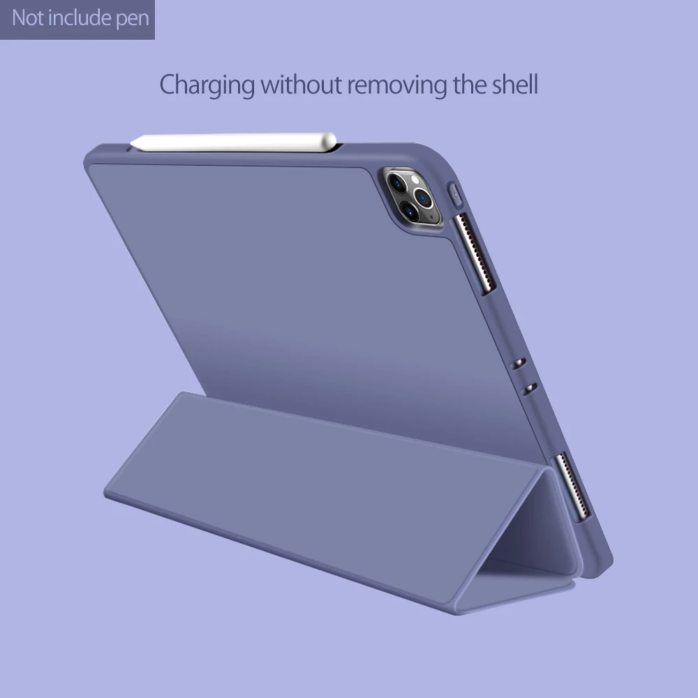Чехол для iPad M1 Pro 11 чехол 2021 12 9 дюйма с держателем карандаша тройного сложения