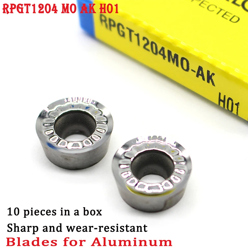 Фото RPGT1204 RPGT1003 RPGT08T2 RPGT10T3 MO AK H01 Алюминиевое режущее лезвие RPGT 10T3 Токарный станок Вставка токарный инструмент Инструменты с ЧПУ для фрезерования №5