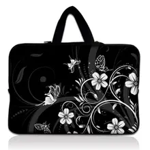 Black Flowers Notebook Sleeve Laptop Bag 13.3 14 15 15.6 inch Travel Laptop Case for Macbook Pro Xiaomi ASUS hp Acer Lenovo
