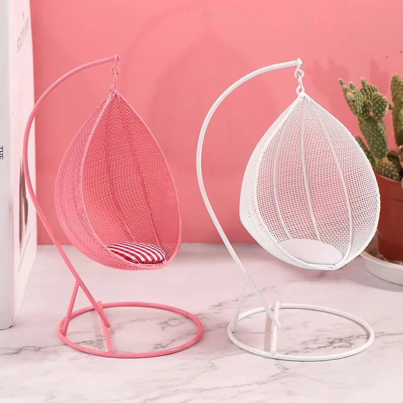 

1:12 Dollhouse Miniature Furniture Swing Chair Hammock Doll House Decor Toy