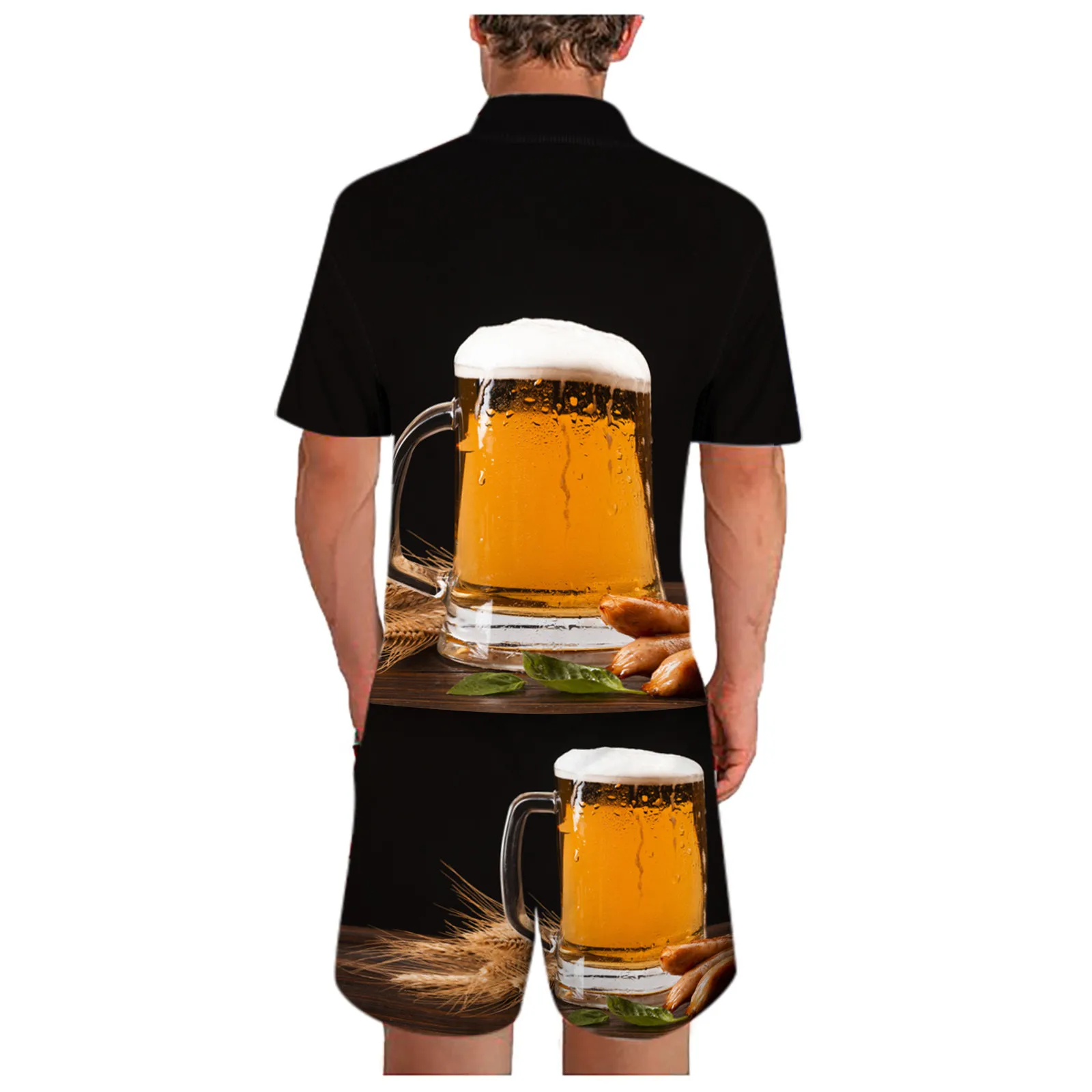

Fashion Men T-shirt Set Loose Latest Funny 3d Print Short Sleeve Tshirts Men T Shirt 2021 Brand New Cotton Men T-shirt Sets