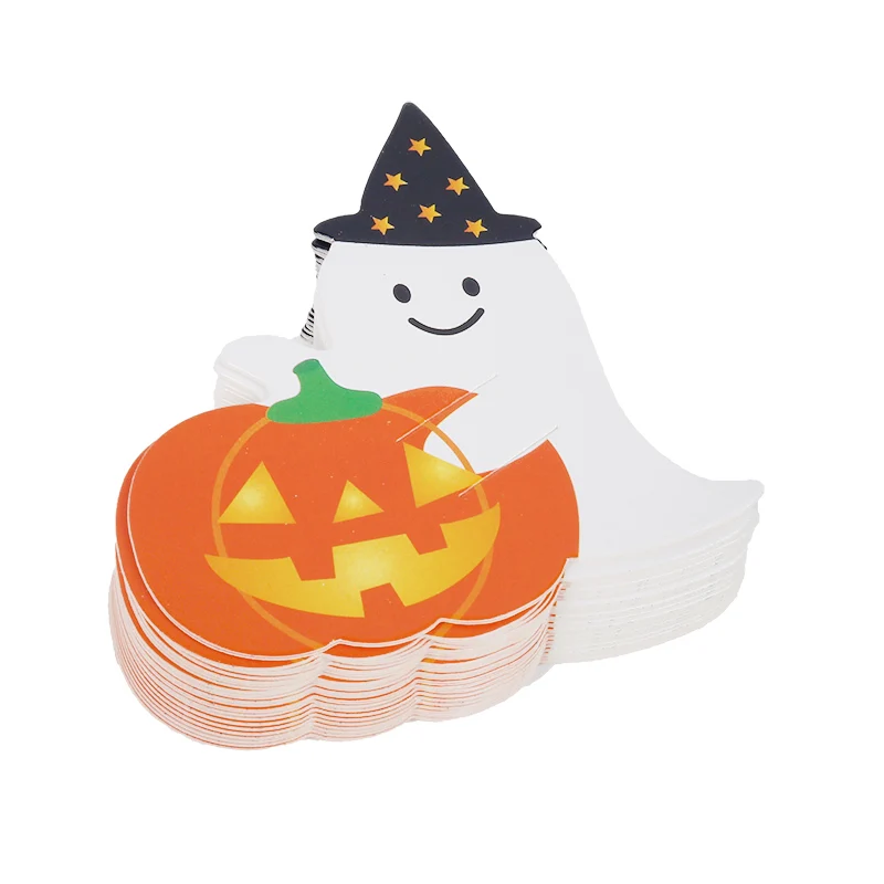 50 шт. DIY подарок на Хэллоуин конфеты украшения бумажные карты милый призрак тыква