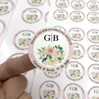 96100pcs 3 6cm wedding sticker custom diy hand made personalized waterproof round label for candy favors gift boxes birthday