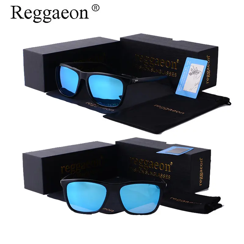 Мужские классические квадратные солнцезащитные очки reggaeon зеркальные