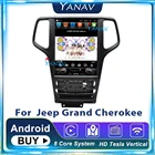 Автомобильная навигационная магнитола на Android 10,0 для JEEP Grand Cherokee 2010-2019, головное устройство в стиле Tesla, мультимедийный плеер, автомобильная лента
