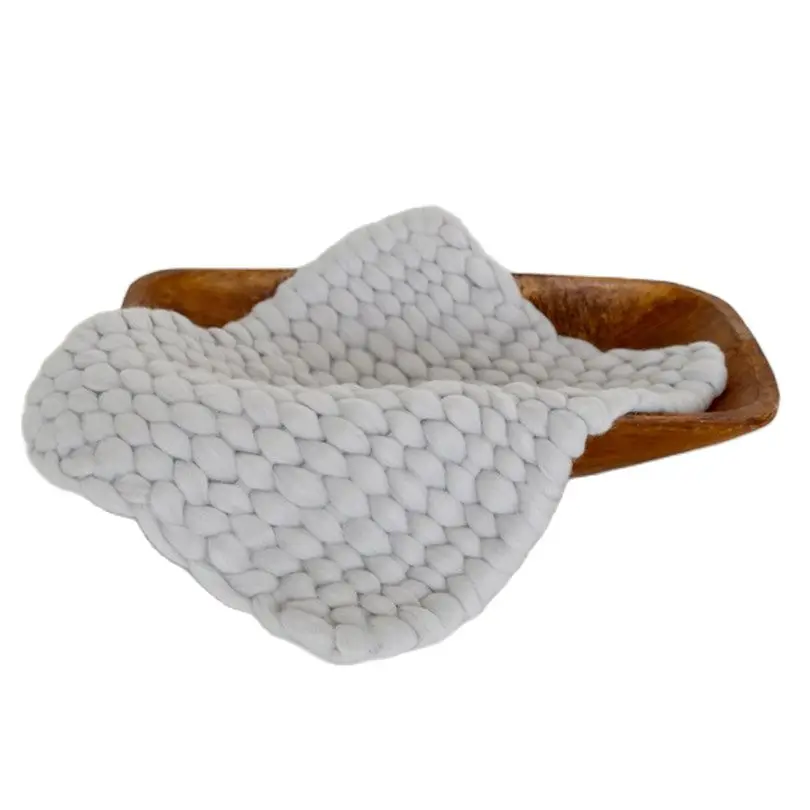 Одеяло для новорожденных шерсть ребенок позирует погремушка чехол слой реквизит